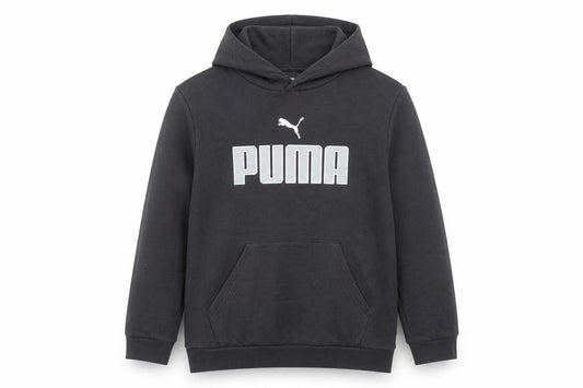 Puma Boys Black Pullover Hoodie Size 13-14 Years Cotton Blend