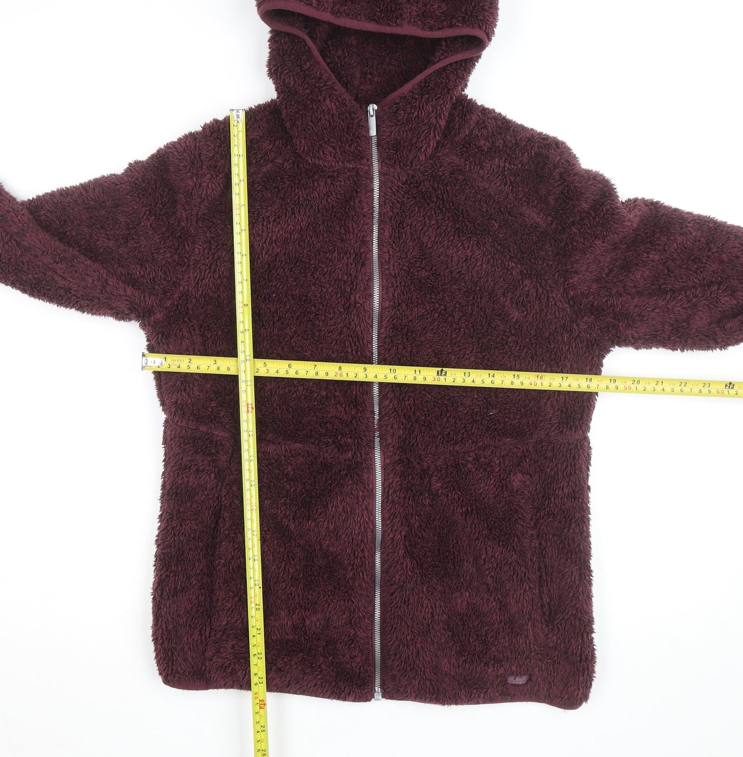 McKinley Womens Plum Full Zip Fleece Hoodie Size 14 Polyester Warm Outdoor