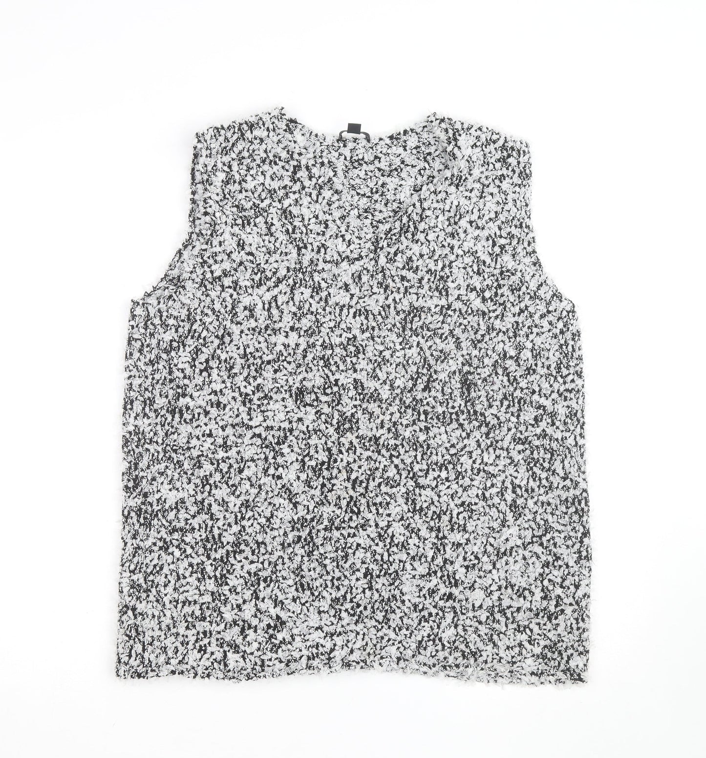 COS Women’s Black Lace Textured Sleeveless Blouse Size 8