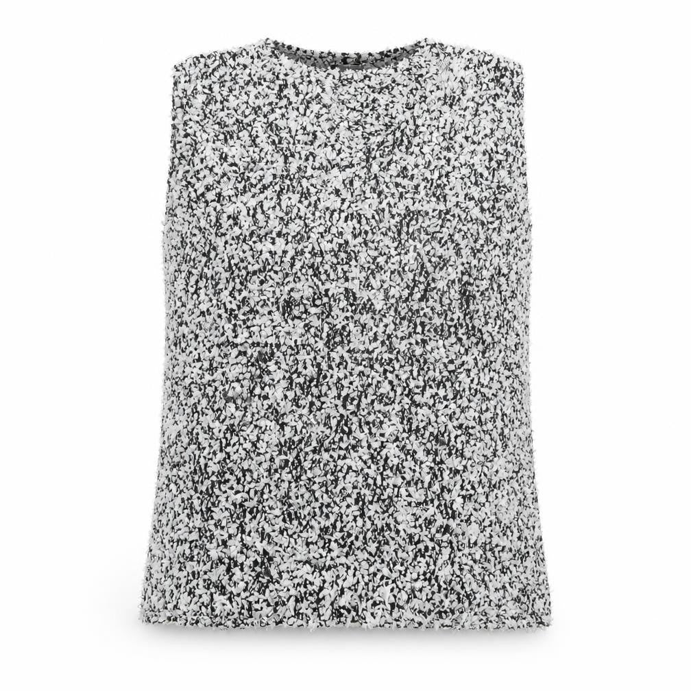COS Women’s Black Lace Textured Sleeveless Blouse Size 8