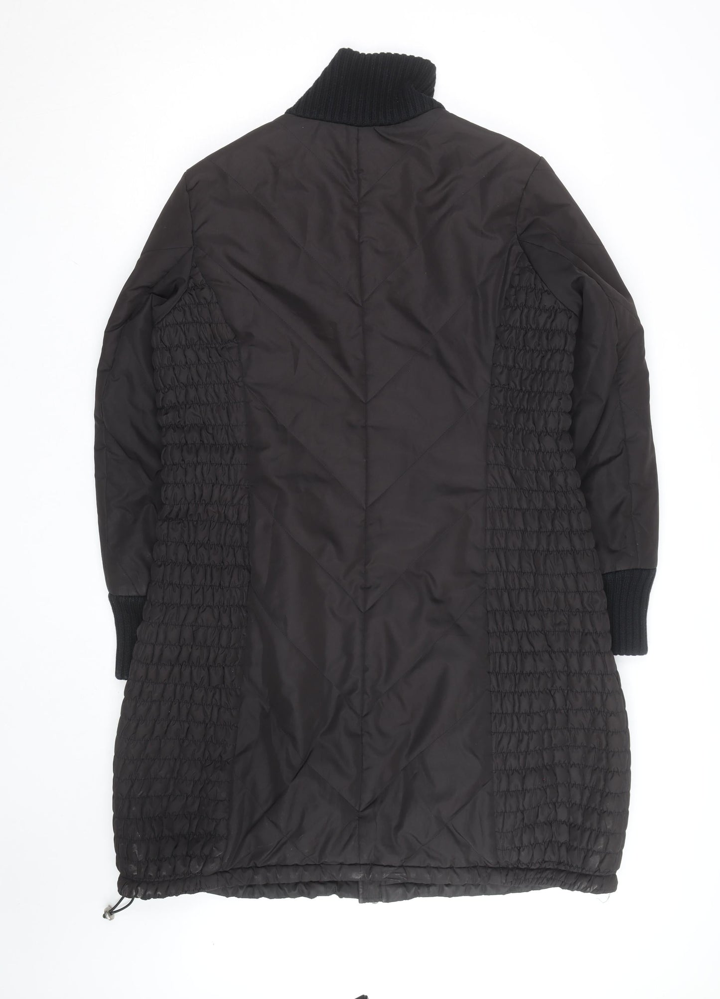 Marks and Spencer Per Una Women's Black Quilted Long Coat Size 14
