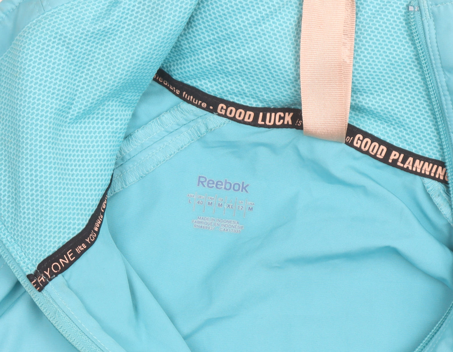Reebok Women’s Blue Windbreaker Jacket Size 12 Lightweight Zip Casual