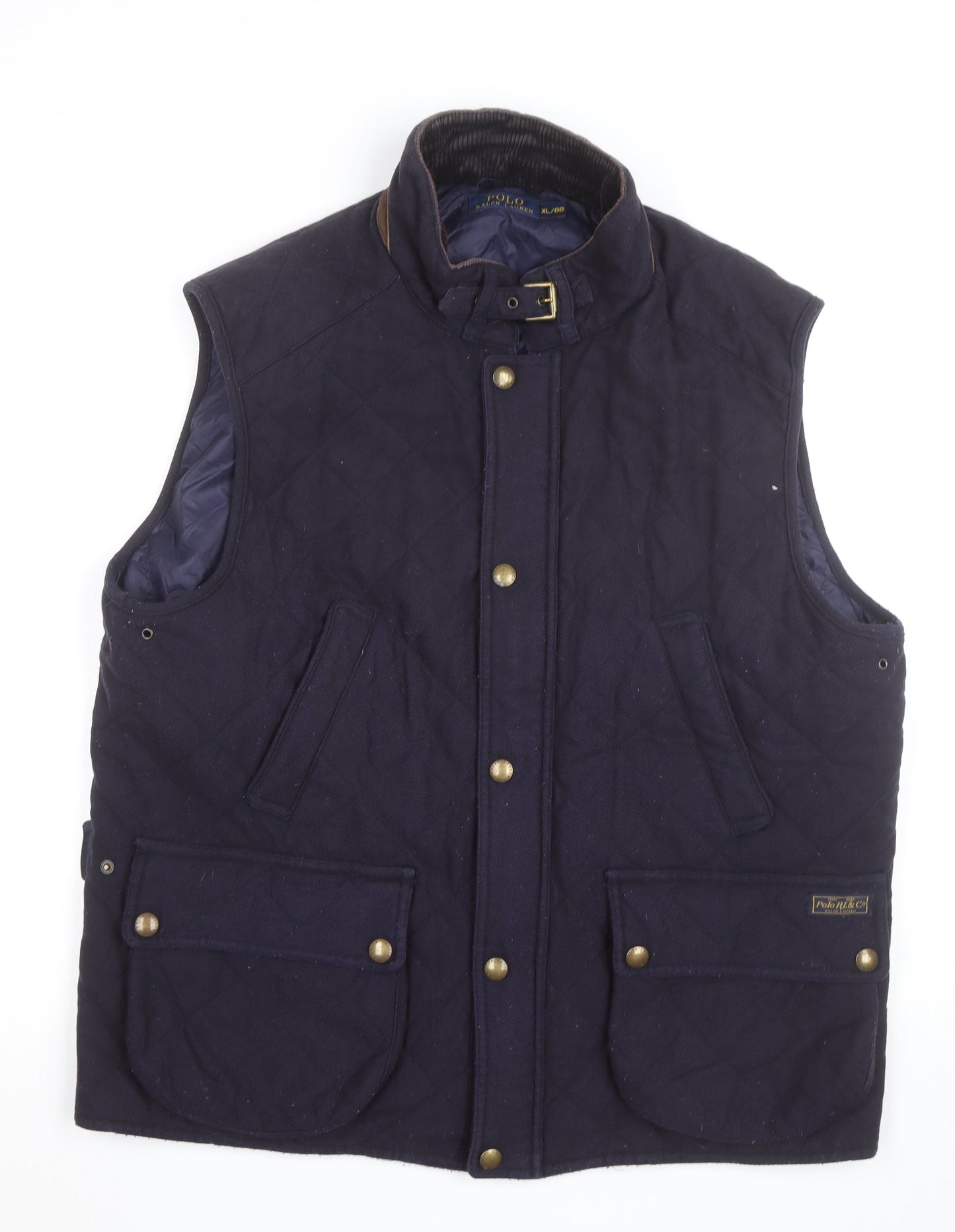 Polo Ralph Lauren Men's Navy Quilted Waistcoat XL Lined Vest