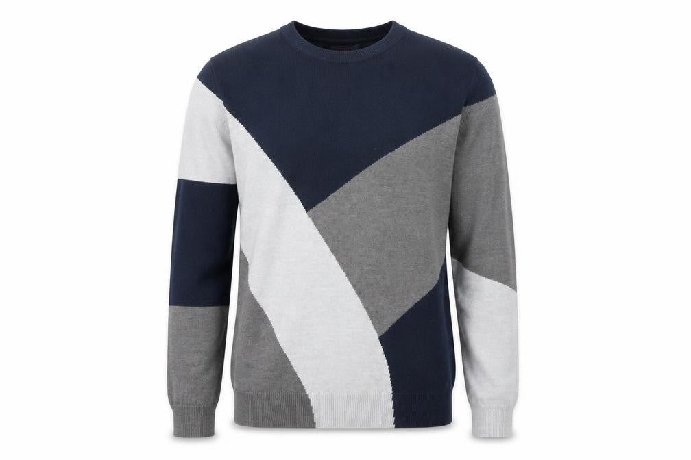 Marks & Spencer Men's Grey Geometric Pullover Jumper Size L