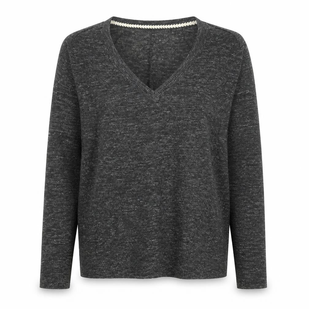 Next Womens Grey V-Neck Wool Blend Jumper Size 12