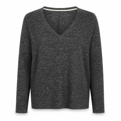 Next Womens Grey V-Neck Wool Blend Jumper Size 12