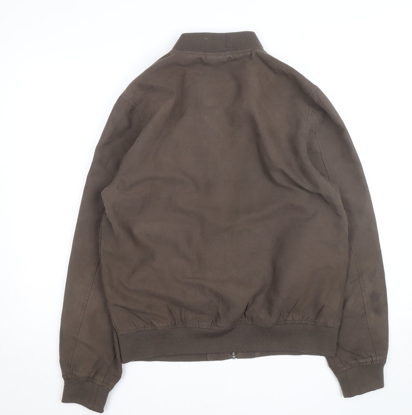 Burton Menswear London Men's Brown Cotton Bomber Jacket Medium