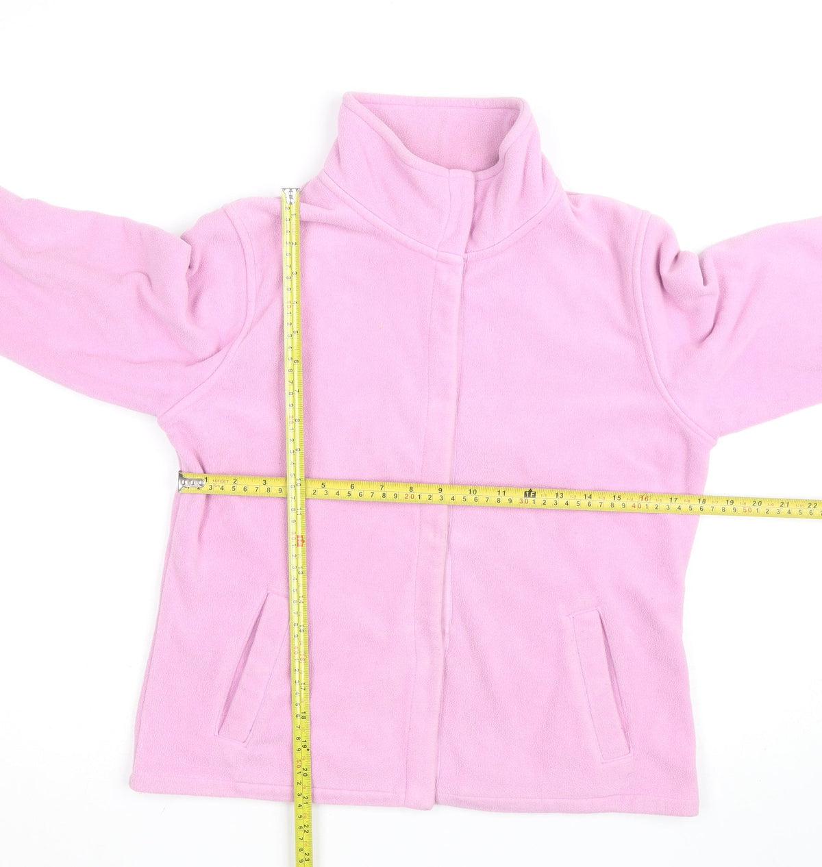 B.C. Clothing Womens Pink Fleece Full Zip Basic Jacket Size M