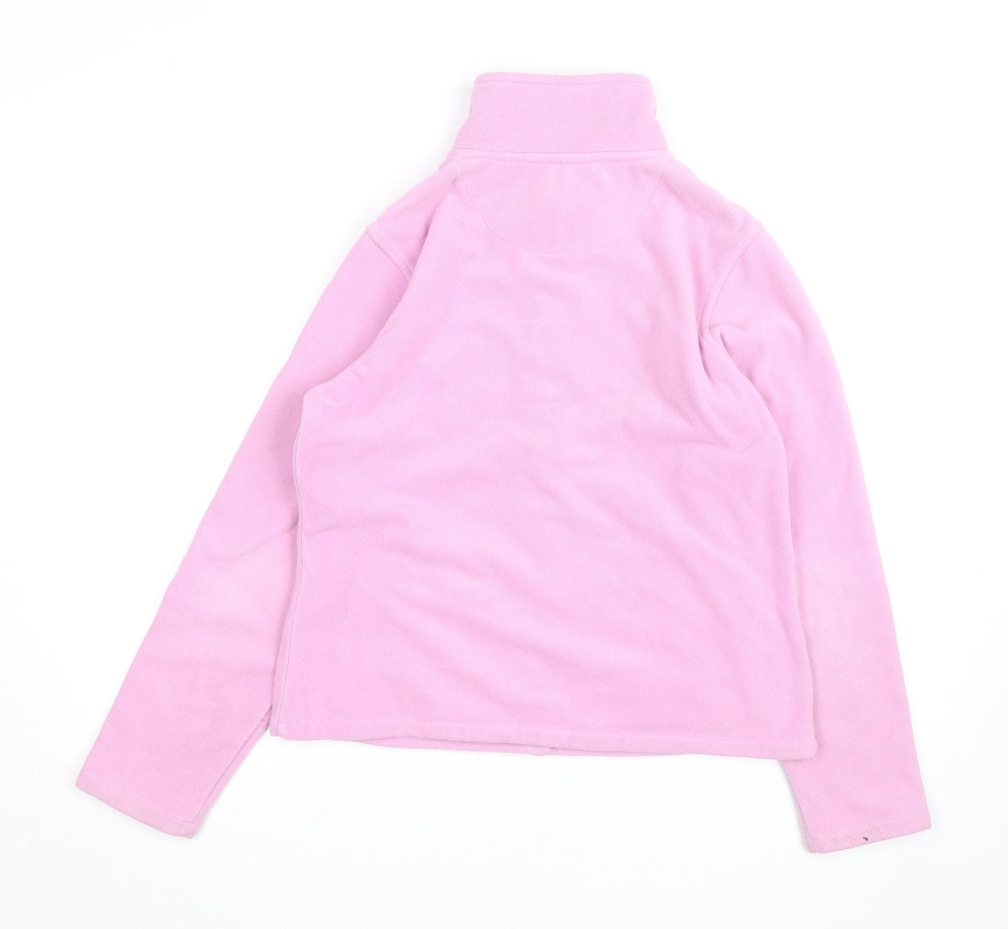 B.C. Clothing Womens Pink Fleece Full Zip Basic Jacket Size M