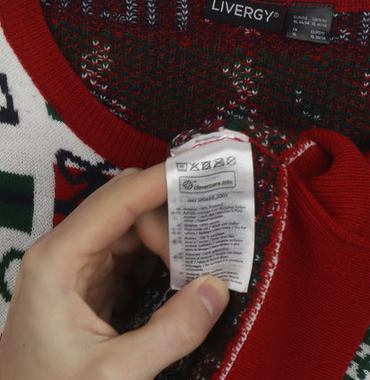 Livergy Womens Multicoloured Christmas XL Pullover Jumper