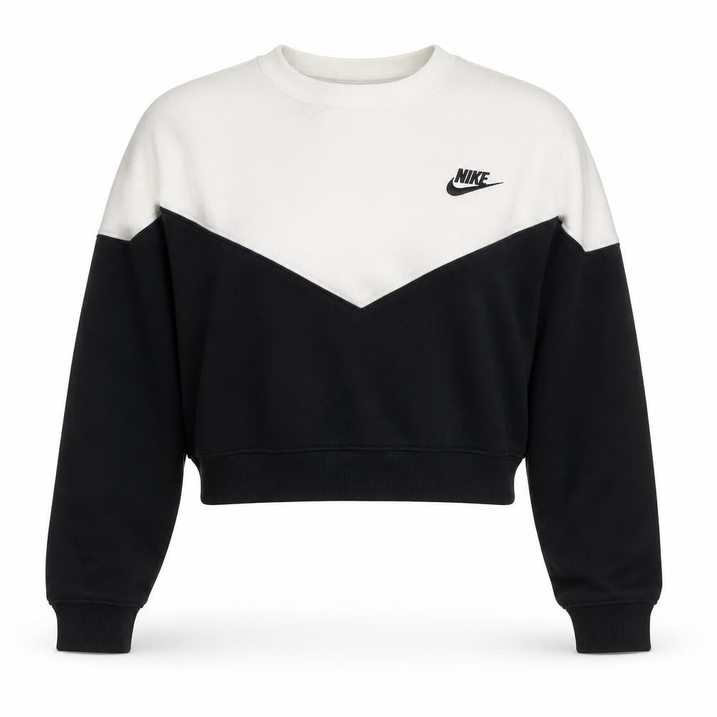 Nike Women's Black & White Crew Neck Pullover Sweatshirt Size M