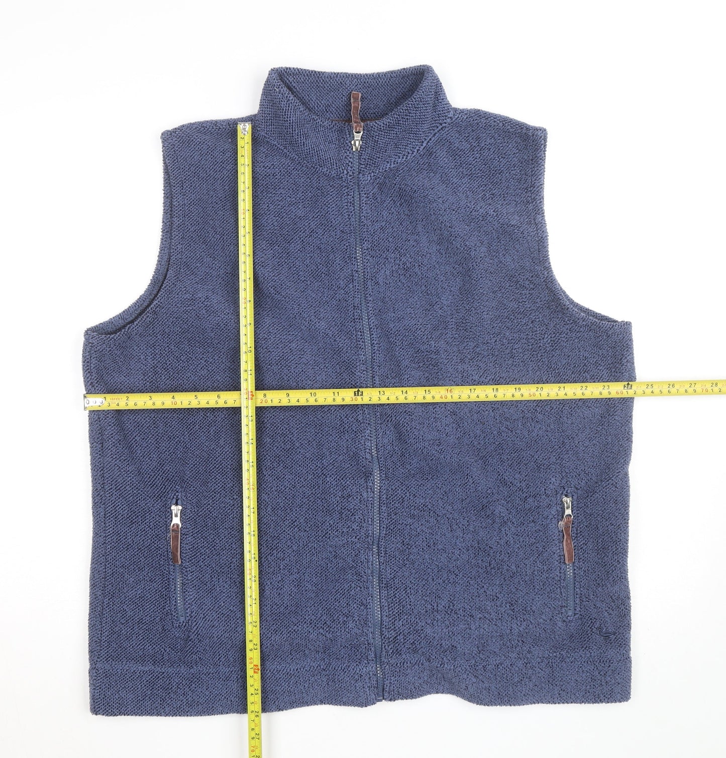 Country Rose Men's Blue Fleece Waistcoat XL Bodywarmer