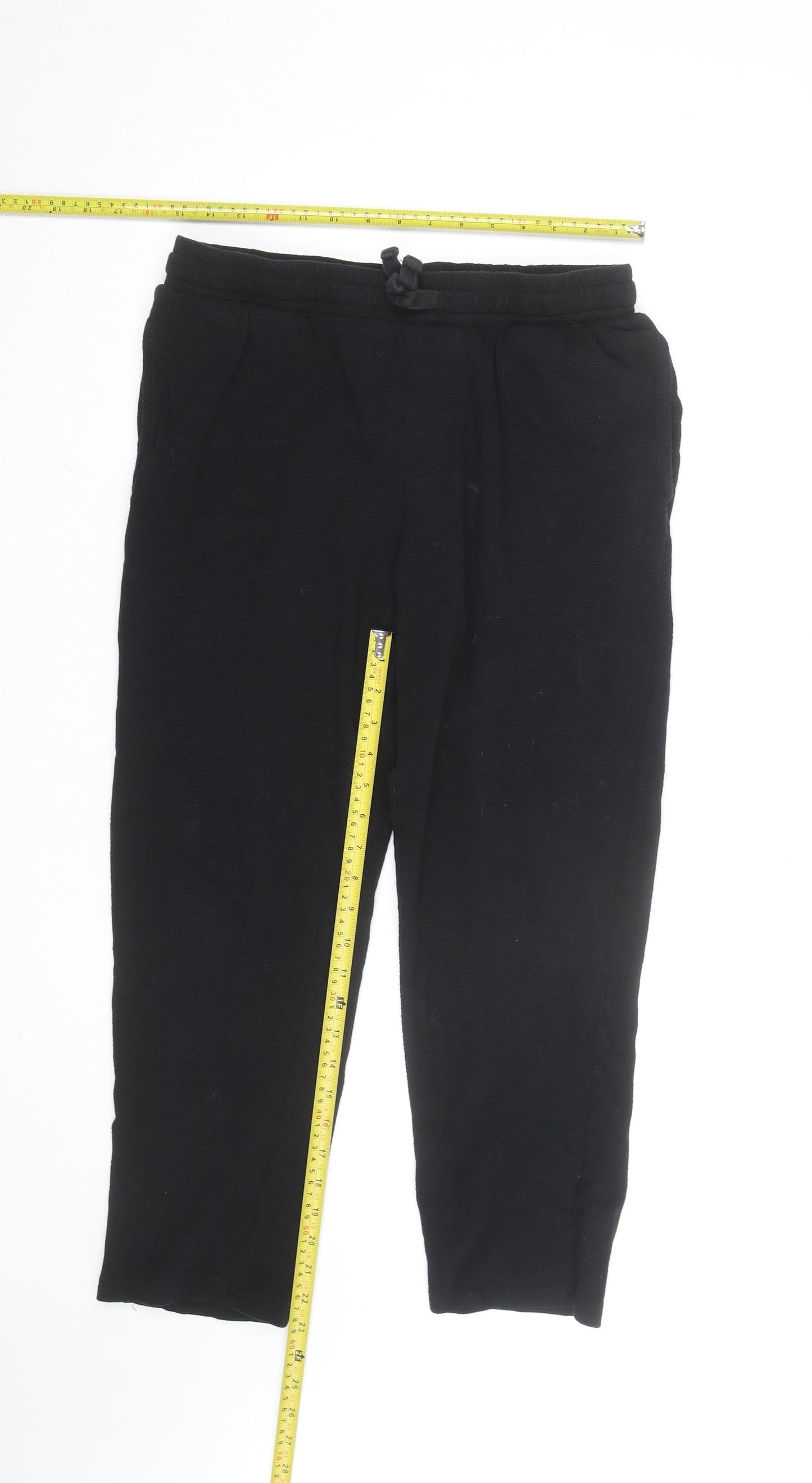 Pure Collection Women Black M Jogger Trousers Cotton Blend