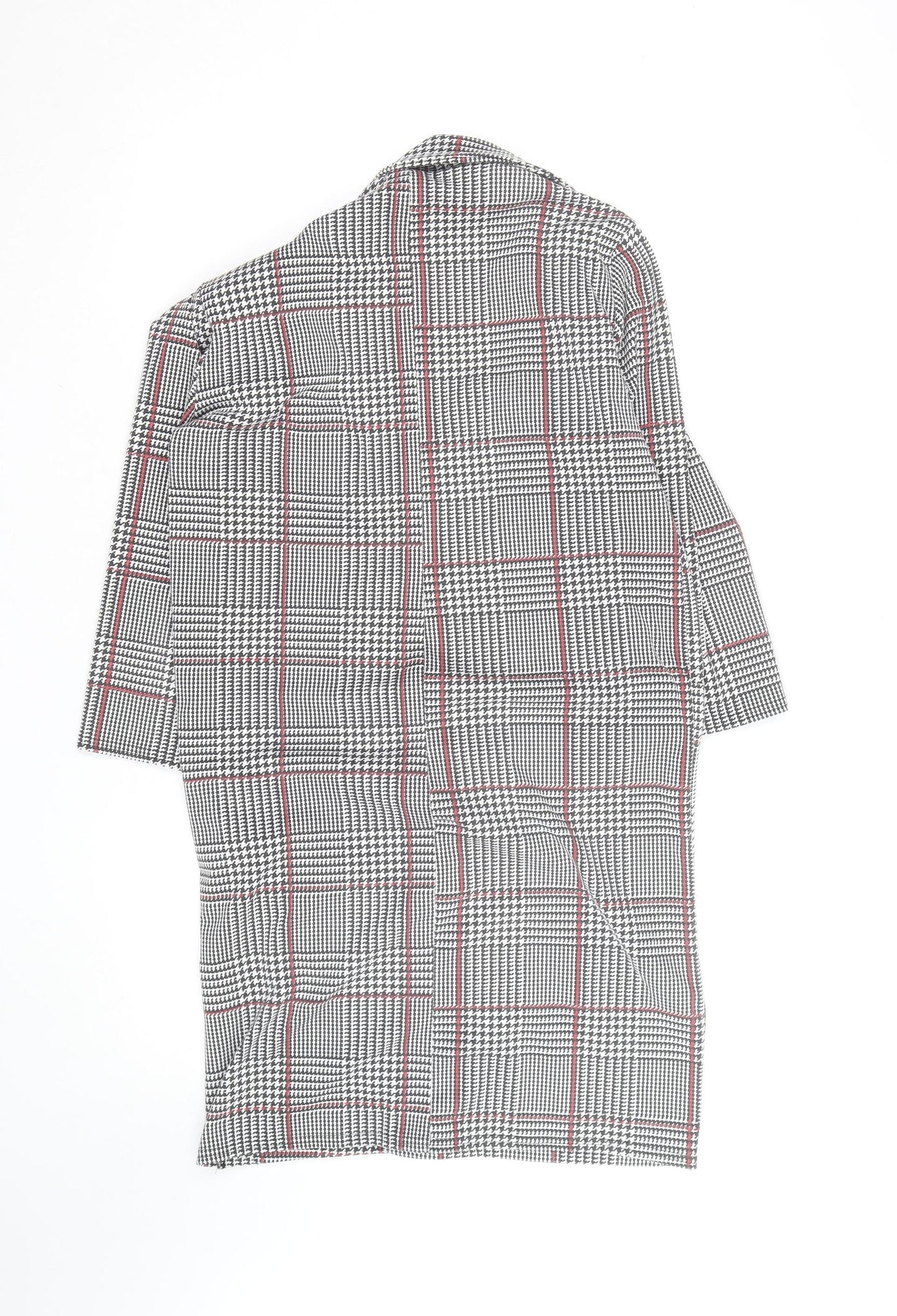 Spotted Women's Grey Check Longline Blazer Size 10 Classic Workwear