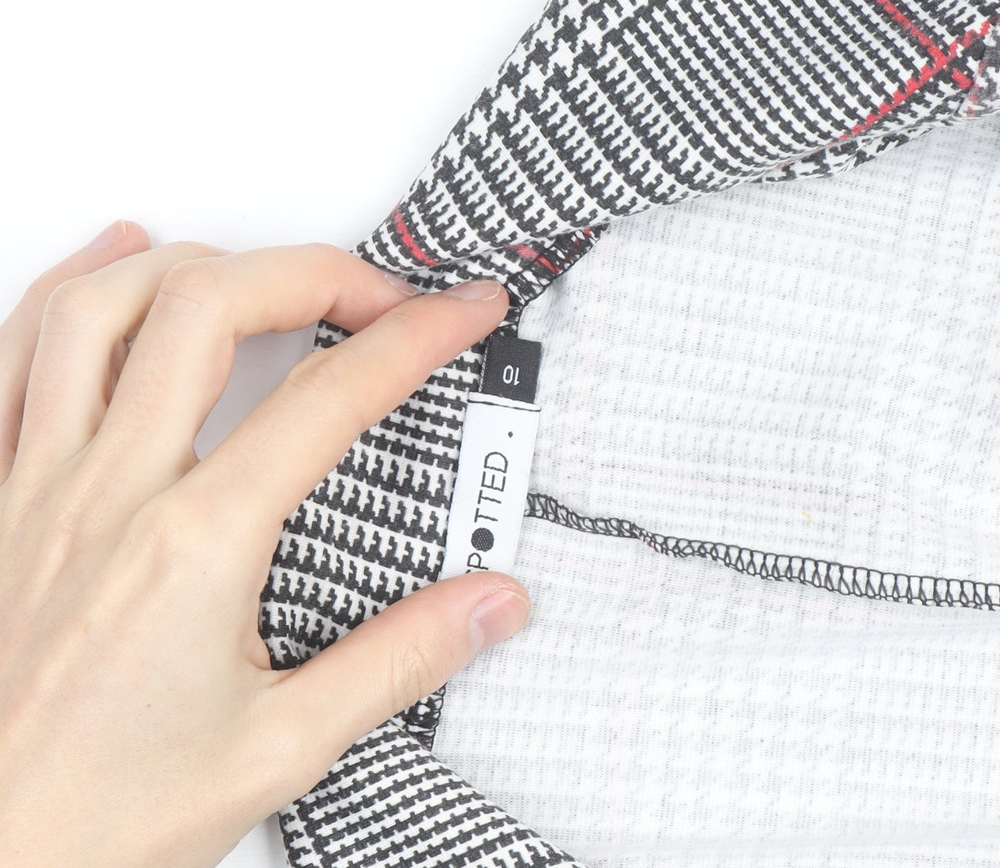 Spotted Women's Grey Check Longline Blazer Size 10 Classic Workwear