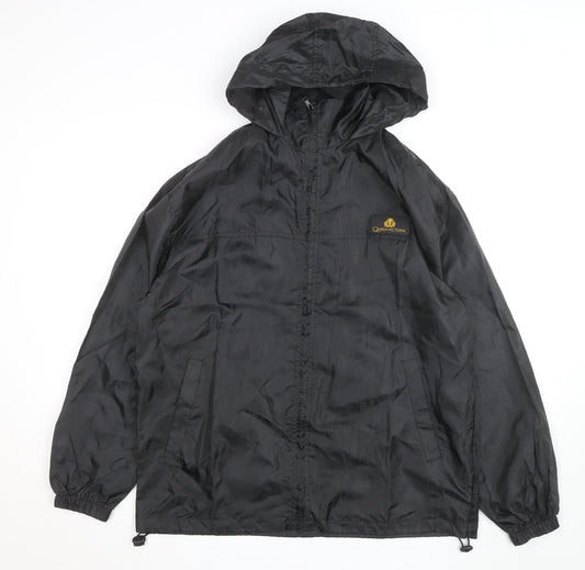 Queen Victoria Mens Black S Windbreaker Hooded Cruise Jacket