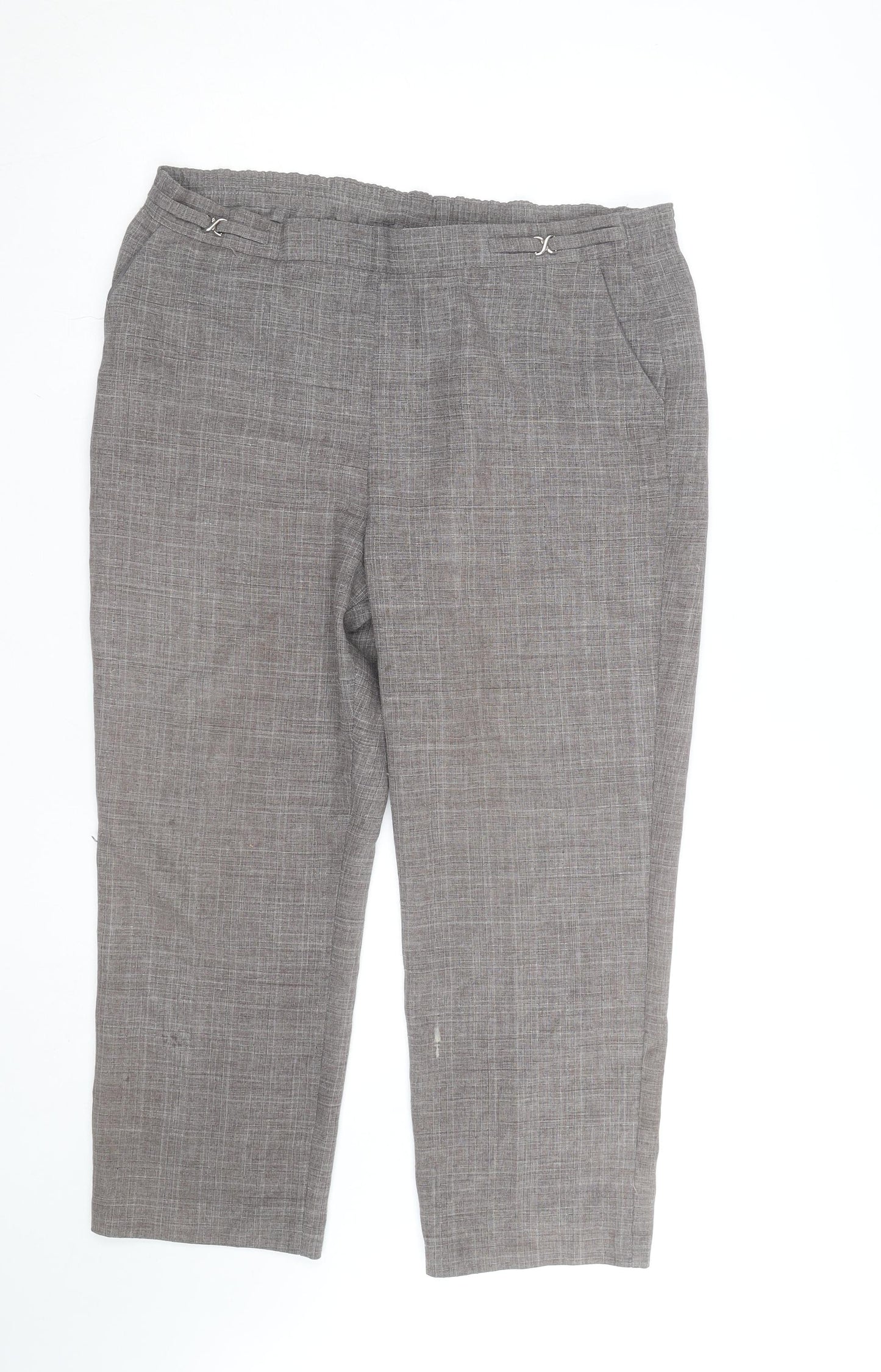 Classics Petite Grey Check Cropped Trousers Women’s Size P
