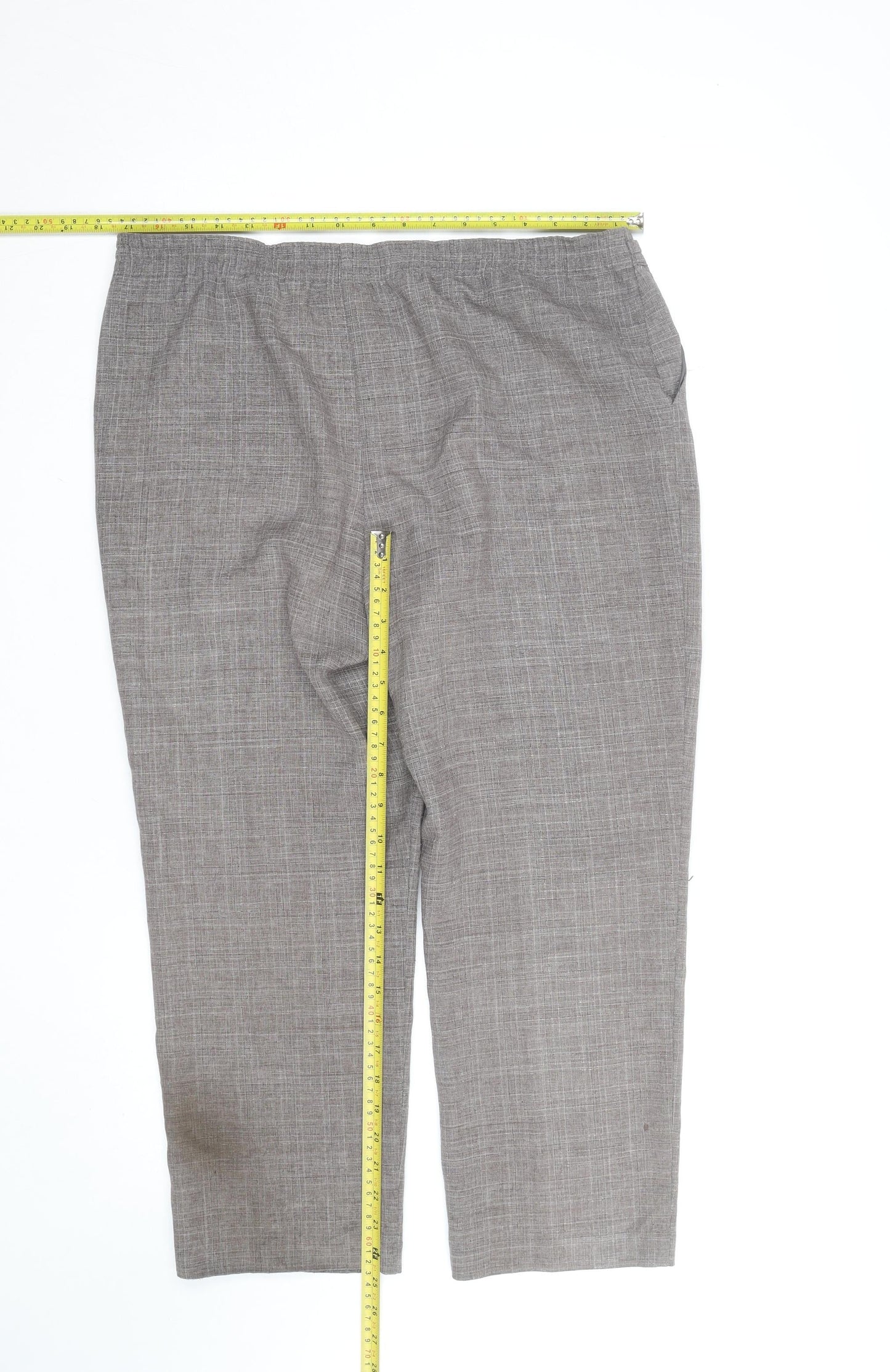Classics Petite Grey Check Cropped Trousers Women’s Size P