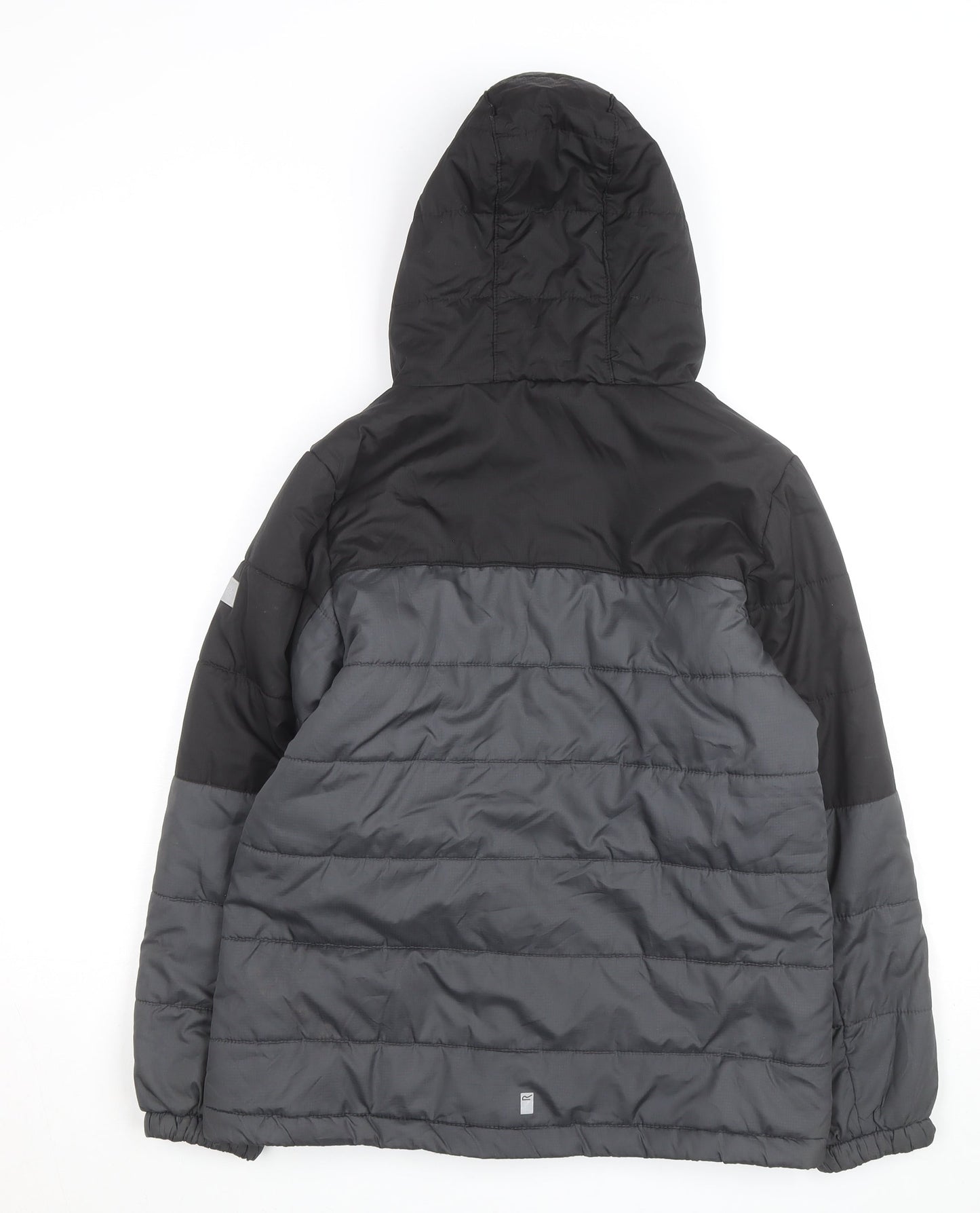 Regatta Men Grey Hooded Puffer Jacket L Winter Warm Outdoor