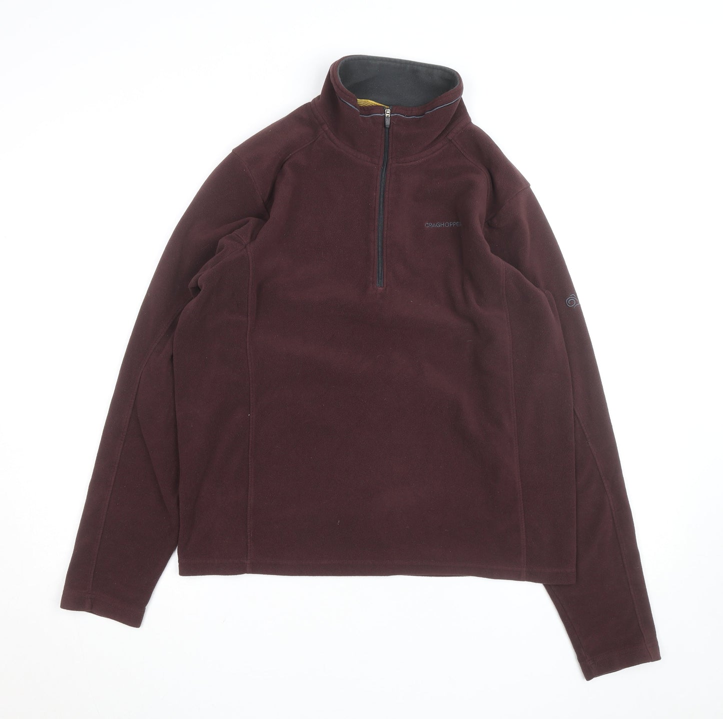 Craghoppers Men's Burgundy Fleece 1/2 Zip Windproof Jacket Size M