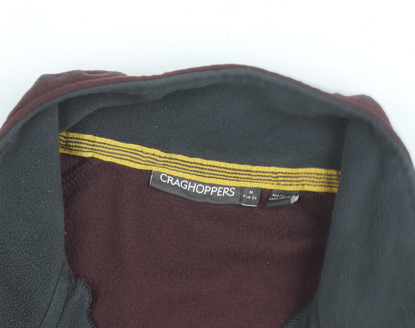 Craghoppers Men's Burgundy Fleece 1/2 Zip Windproof Jacket Size M