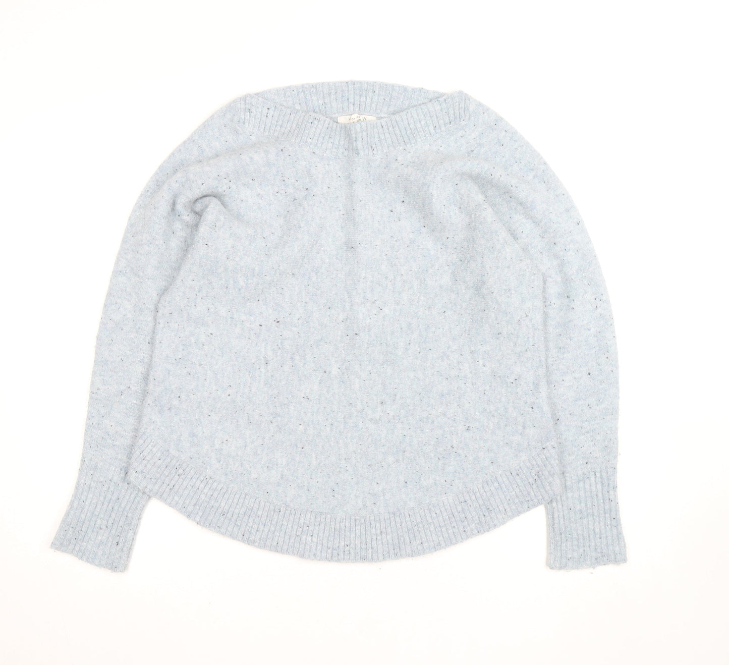 White Stuff Women’s Blue Wool Blend Crew Neck Jumper Size 14
