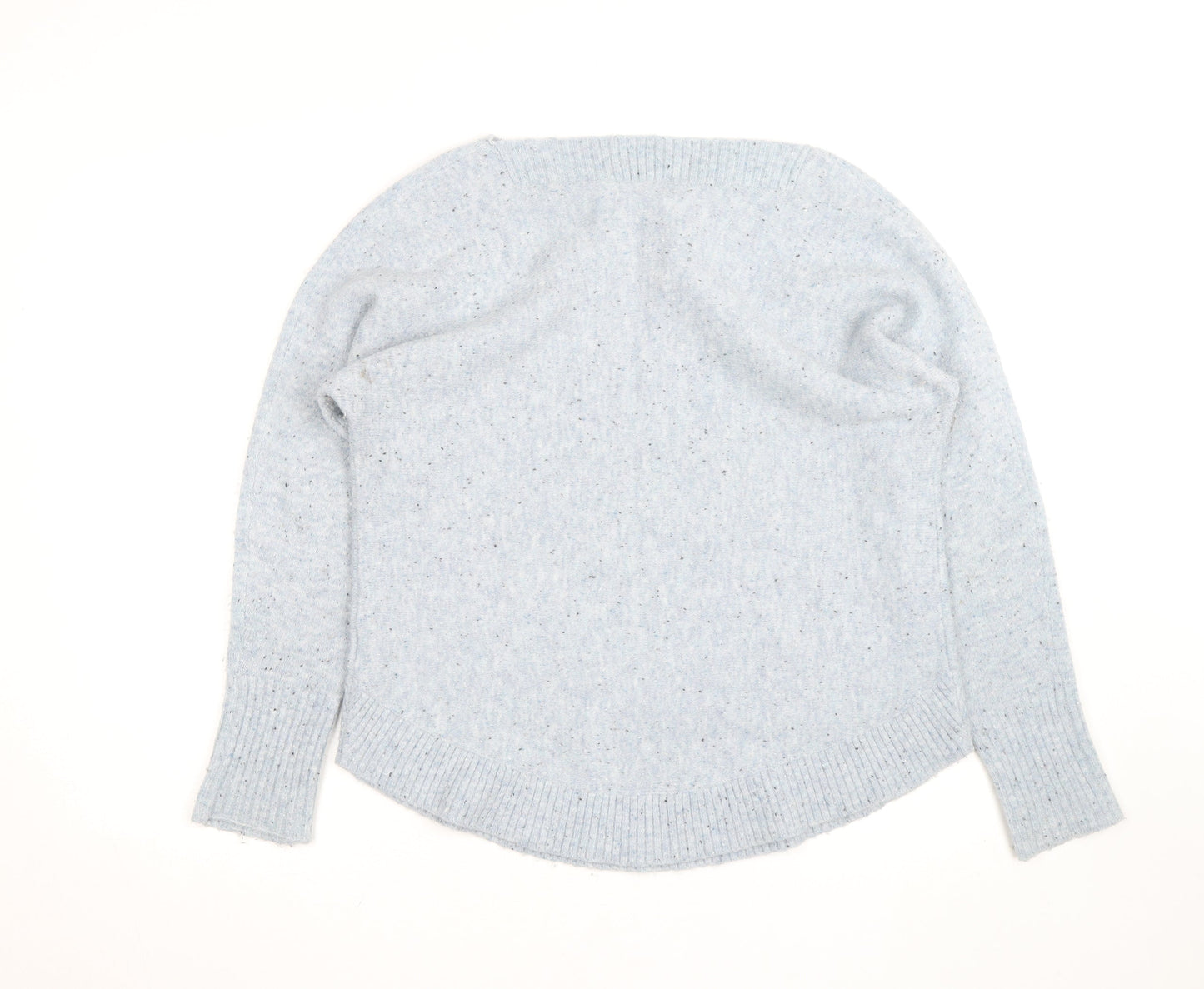 White Stuff Women’s Blue Wool Blend Crew Neck Jumper Size 14