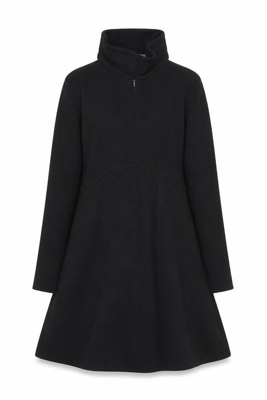 Marks & Spencer Women Black Size 12 A-Line Fleece Dress