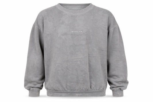 Topman Men’s Grey Berlin Crew Neck Pullover Sweatshirt Size L