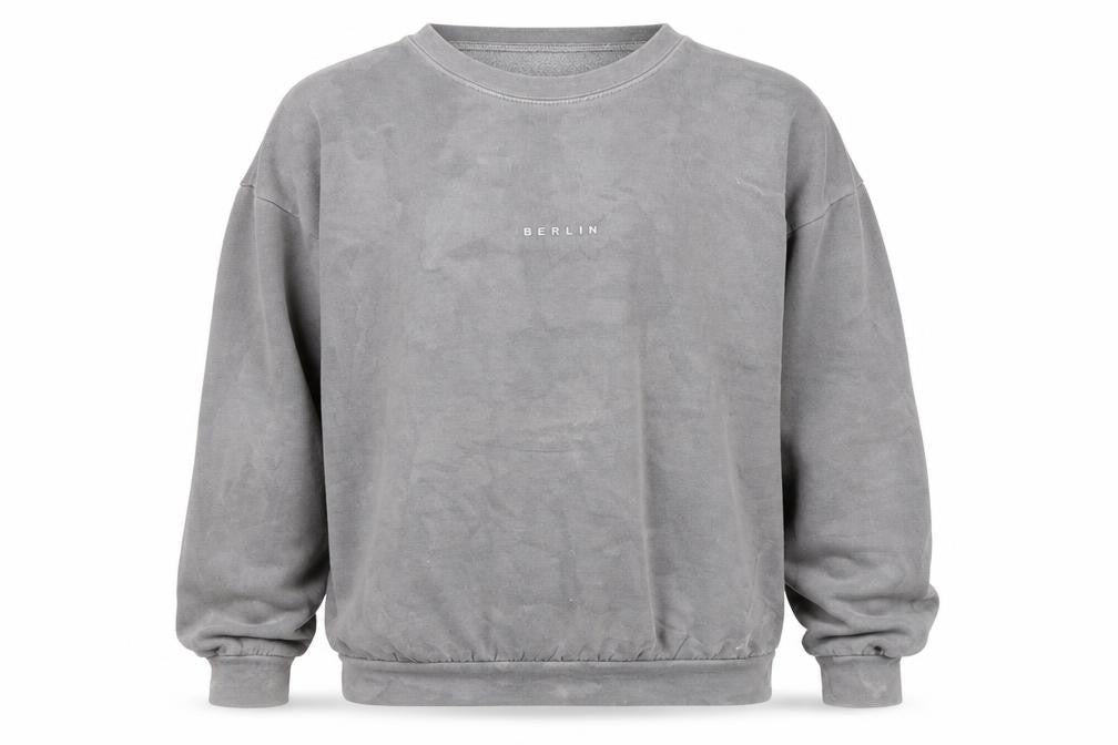 Topman Men’s Grey Berlin Crew Neck Pullover Sweatshirt Size L