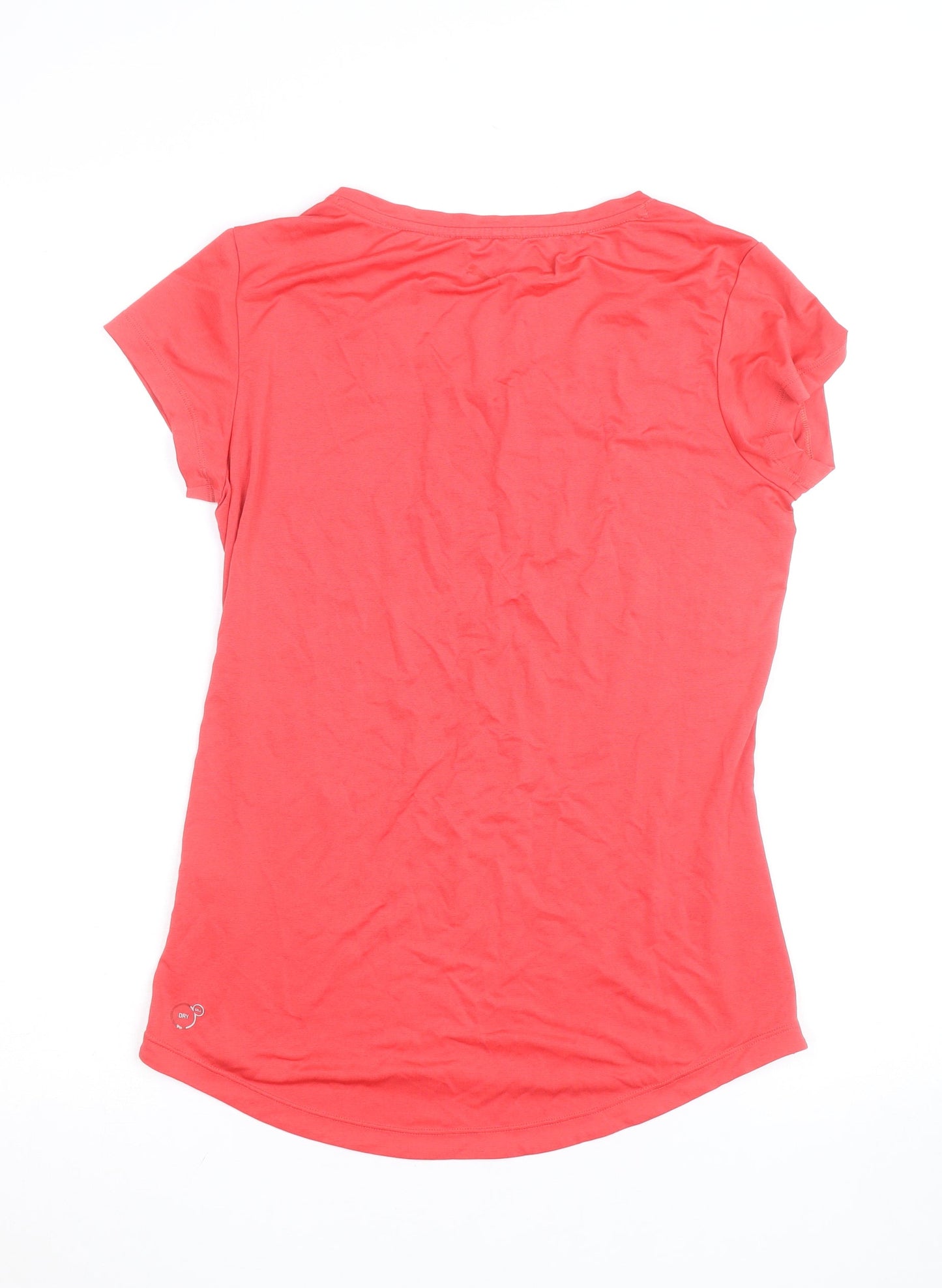 Puma Women's Pink V-Neck Slim Fit Sports T-Shirt Size 12