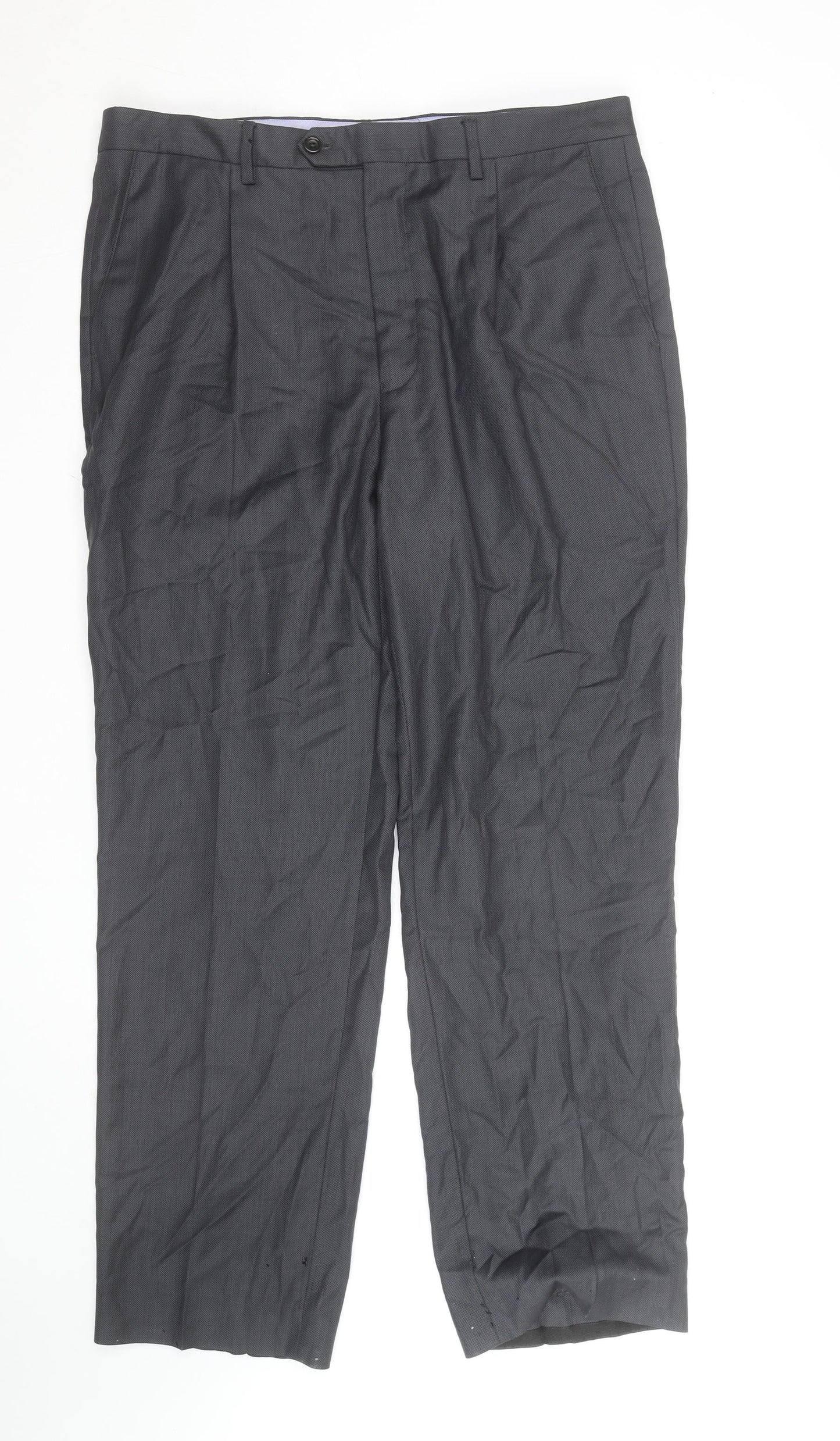 Marks and Spencer Grey Wool Dress Pants Women’s Size 15 Pleated