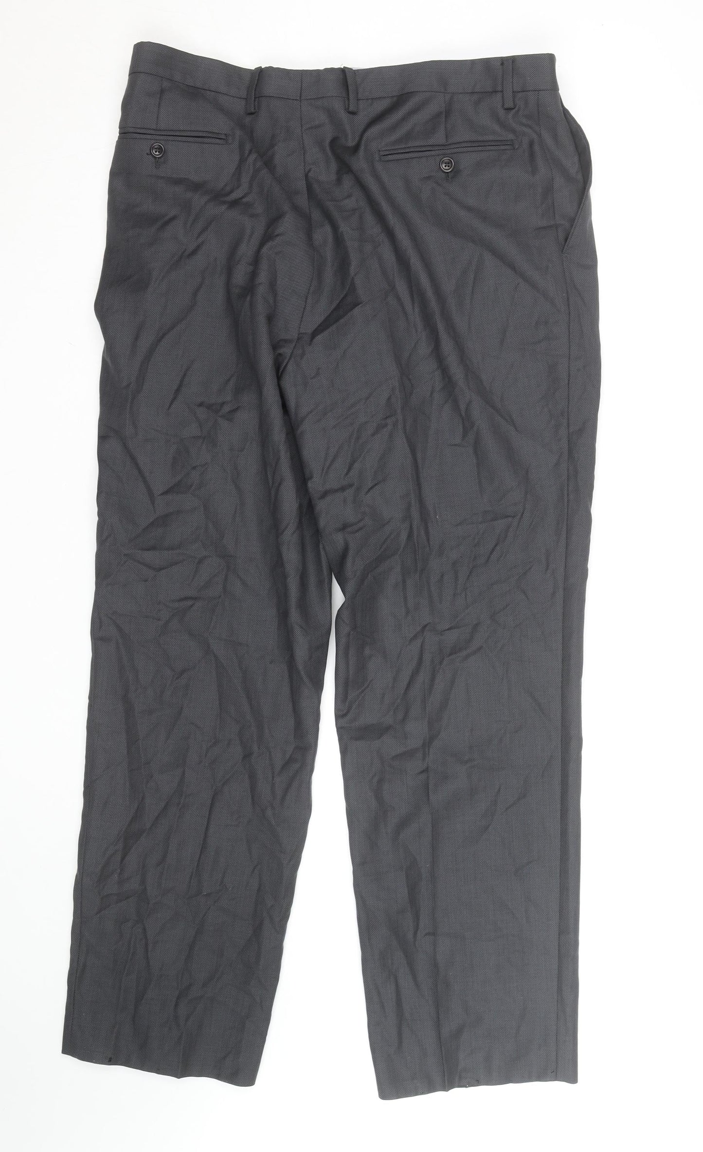 Marks and Spencer Grey Wool Dress Pants Women’s Size 15 Pleated