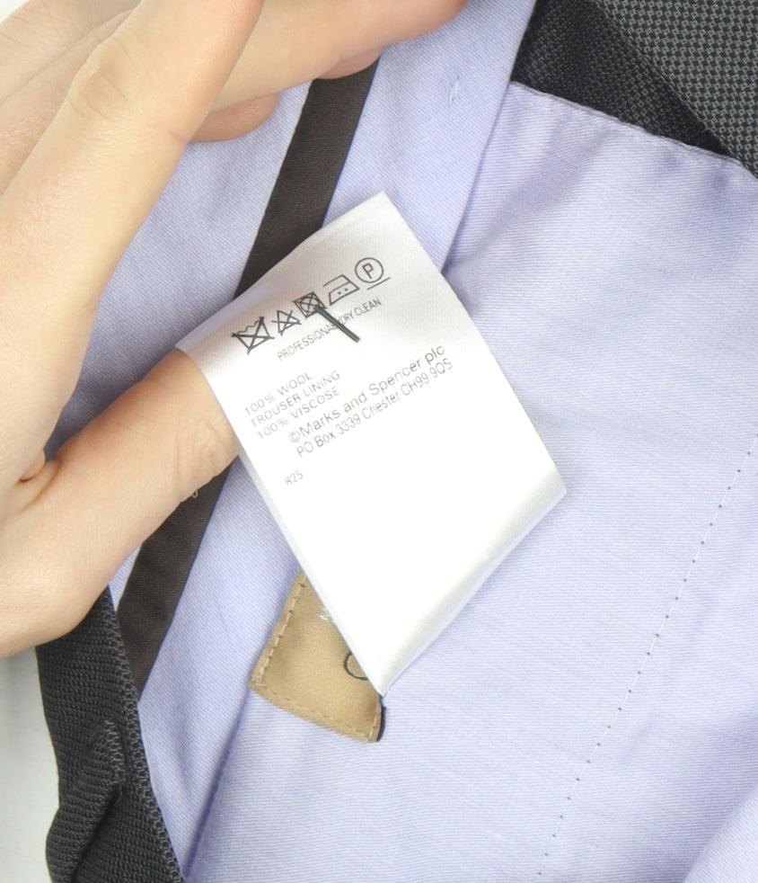 Marks and Spencer Grey Wool Dress Pants Women’s Size 15 Pleated