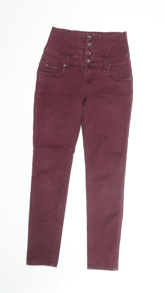 Toxik3 Women's Red High Rise Skinny Jeans Size 12
