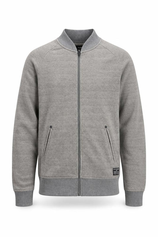 Jack & Jones Men’s Grey Full Zip Knit Jumper Size M