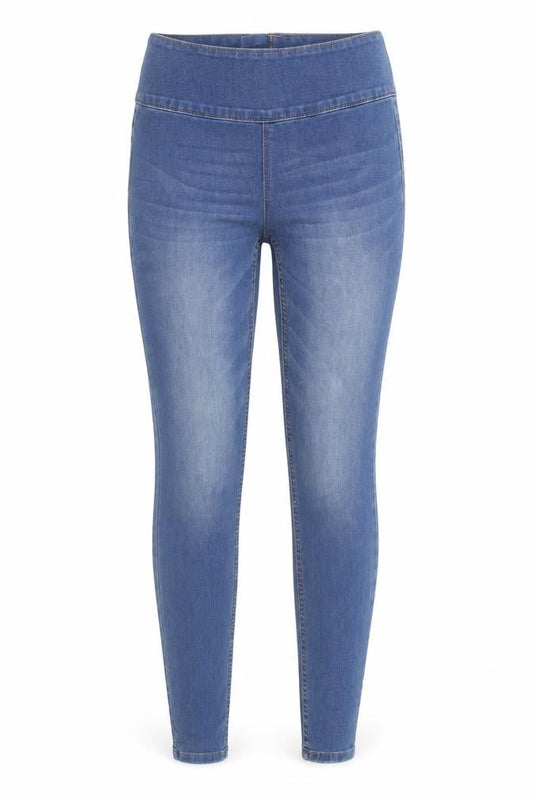 Pieces Women's Blue High Rise Jeggings Size S Slim Fit Denim