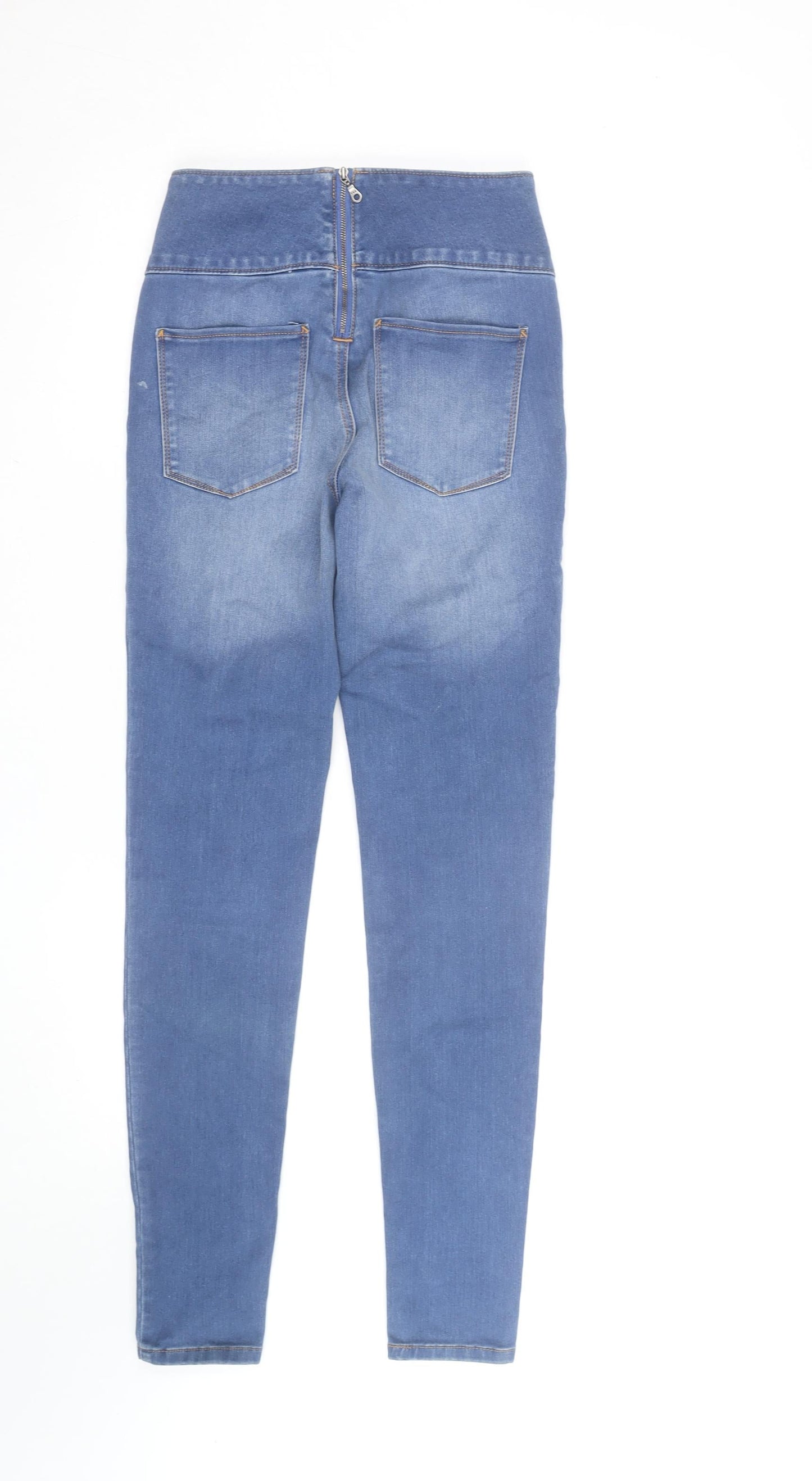 Pieces Women's Blue High Rise Jeggings Size S Slim Fit Denim