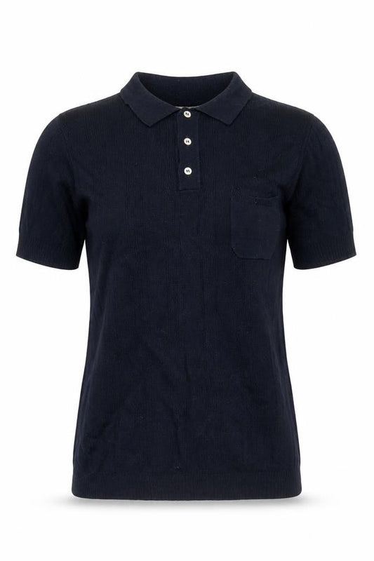 Marks & Spencer Kestin Hare Womens Navy Small Polo Shirt Cotton Knit