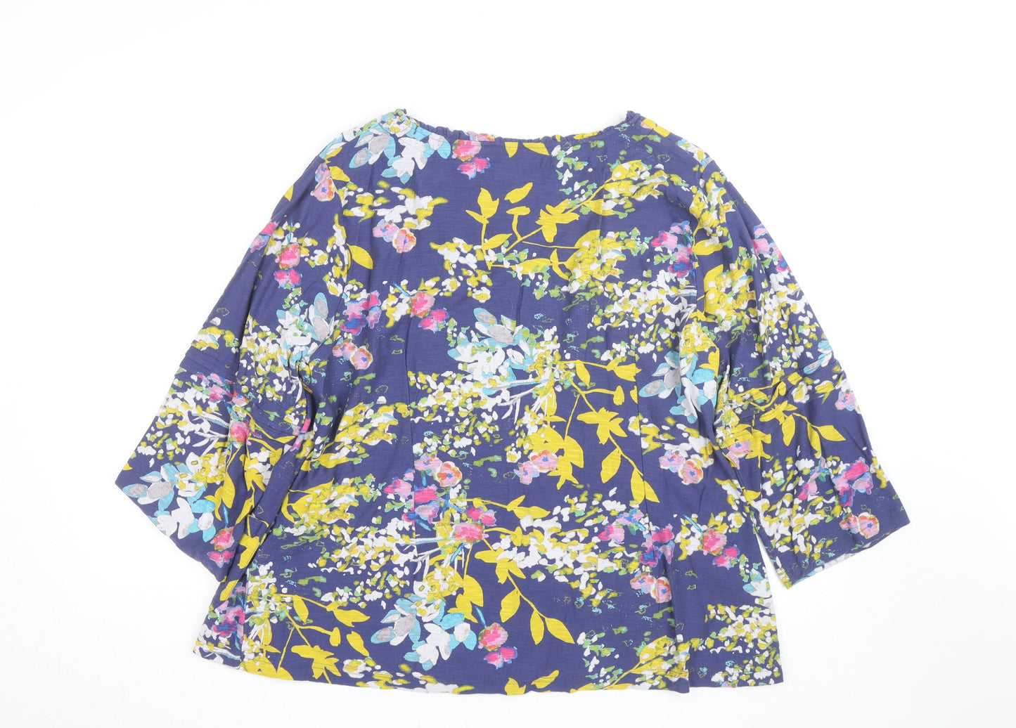 Adini Women’s Multicoloured Floral Cotton Tunic Blouse L