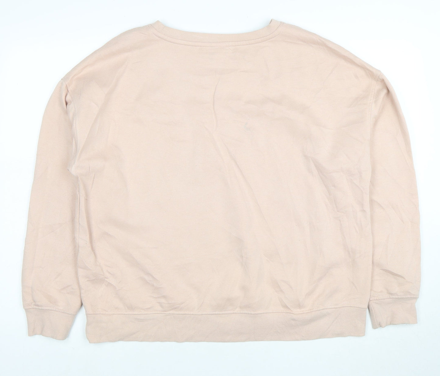 Disney Women Beige Minnie Mouse Pullover Sweatshirt Size 16 L