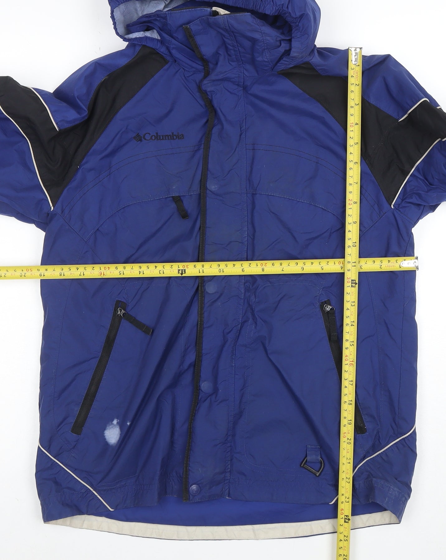 Columbia Boys Blue Hooded Waterproof Parka Jacket 14-16 Years