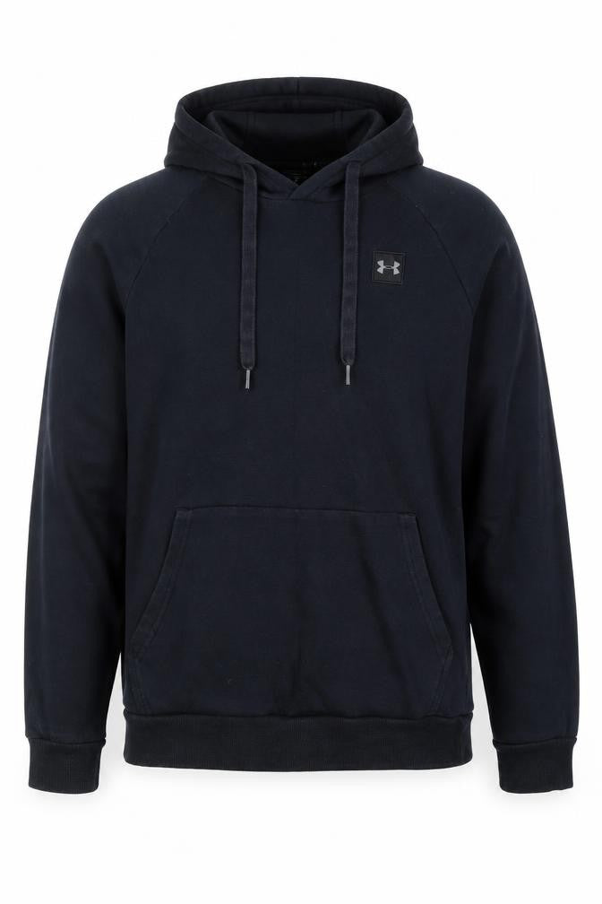 Under Armour Boys Black XS Pullover Hoodie Cotton Blend Athletic