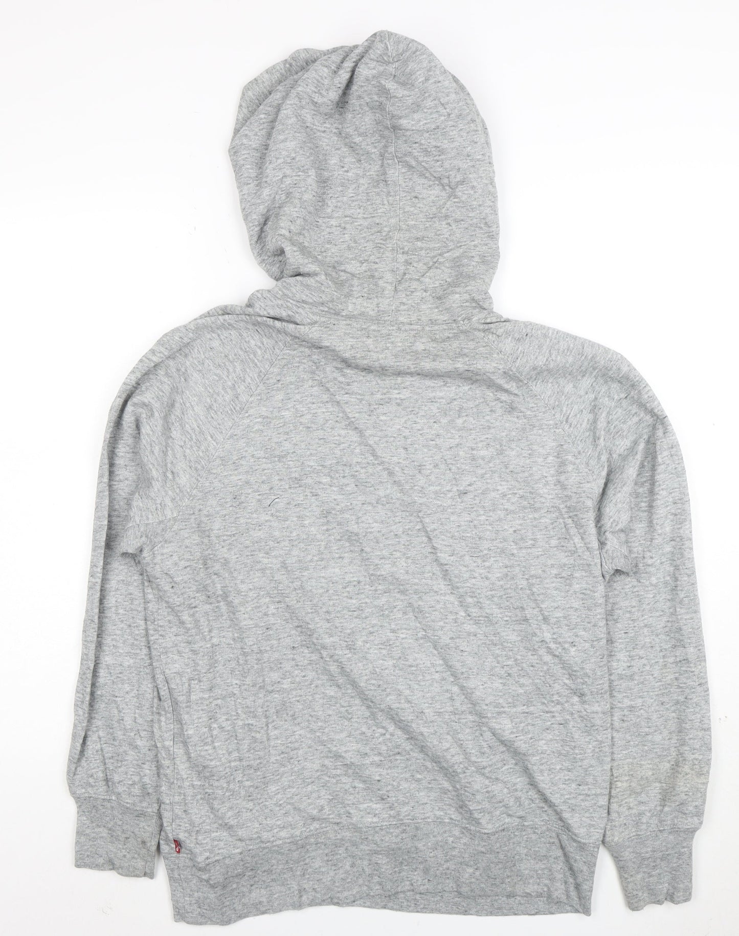 Levi's Women's Grey Pullover Hoodie Small Logo Cotton Blend