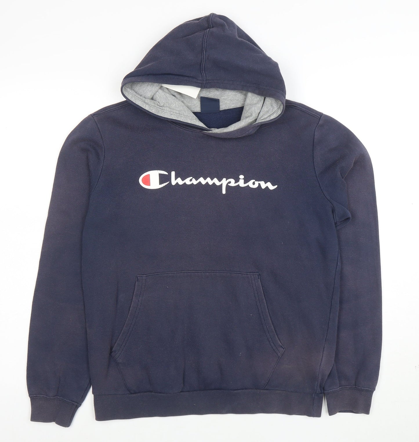 Champion Boys Navy Blue Pullover Hoodie X-Large 13-14 Years Cotton Blend