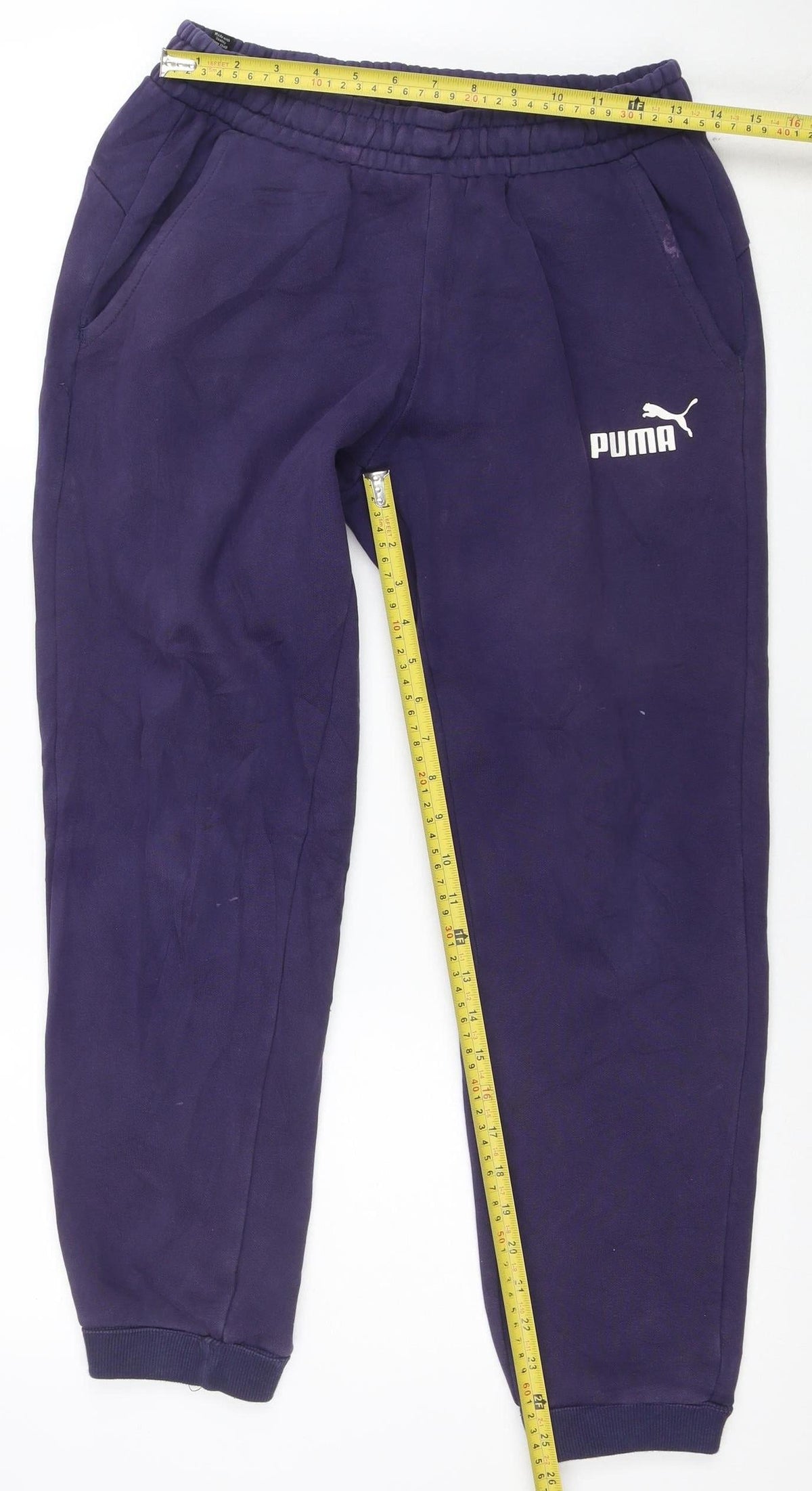 Puma Women's Purple Jogger Trousers M Regular Fit Fleece