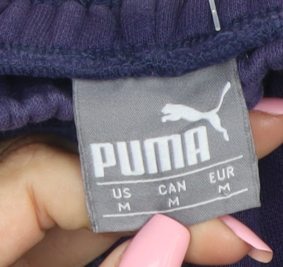 Puma Women's Purple Jogger Trousers M Regular Fit Fleece