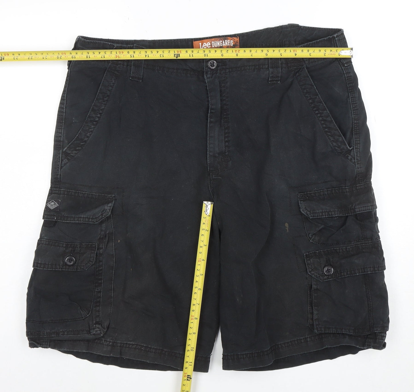Lee Dungarees Men's Black Cargo Shorts Size 38 Regular Fit