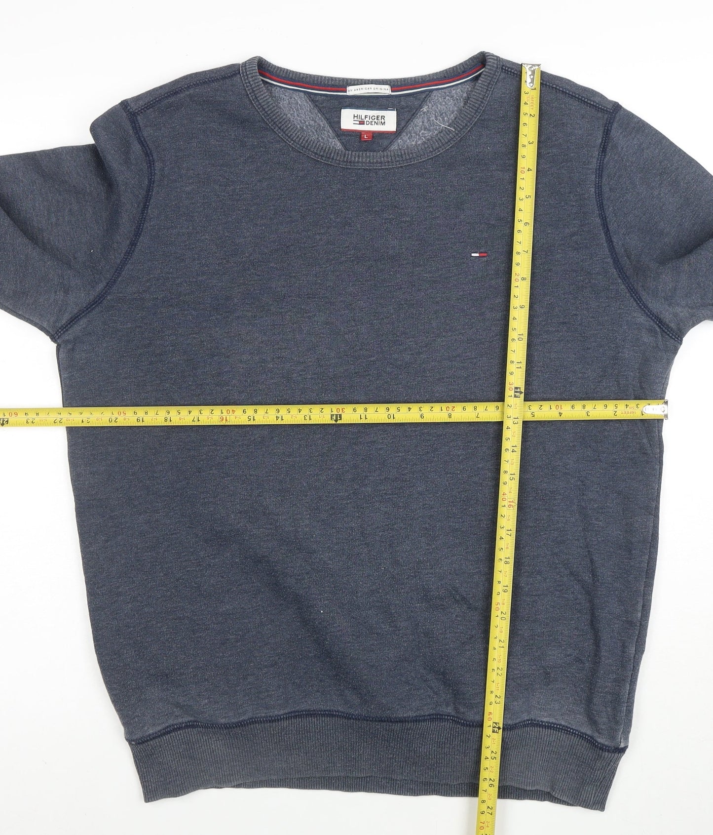 Tommy Hilfiger Denim Men's Blue Crew Neck Sweatshirt L