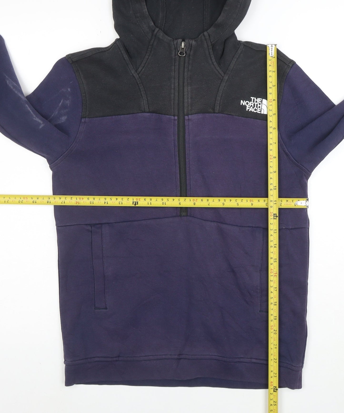 The North Face Boys Purple & Black 1/2 Zip Hoodie Size Large - L/14